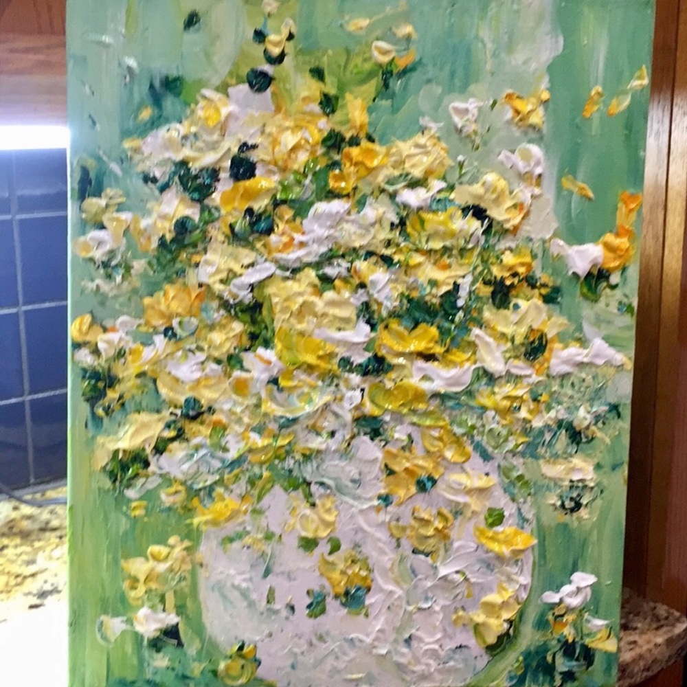 SOLD Vase of Sunshine” Original acrylic painting - Picture 1 of 1